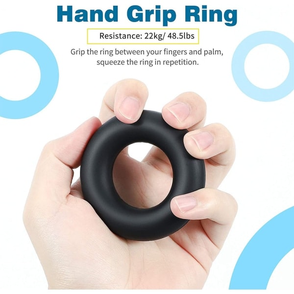 Handgrepp och fingertränare 5 delar - 1 x Fingerförstärkare, 1 x R-typ handgreppstränare, 1 x Tvåvägs fingertränare, 1 x