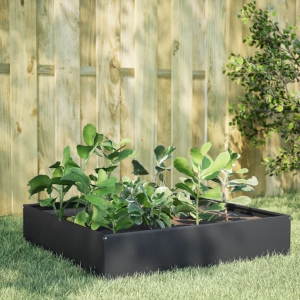 Discount edge raised anthracite 100x100x33.5 cm steel