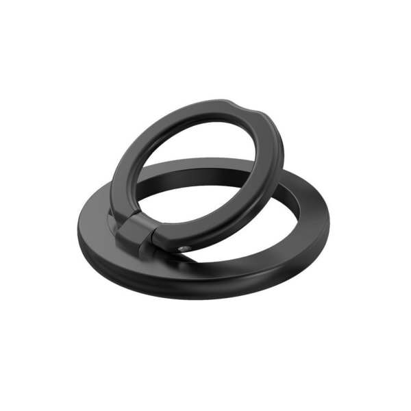 Magnetisk ringholder til smartphone med metalplade Sort