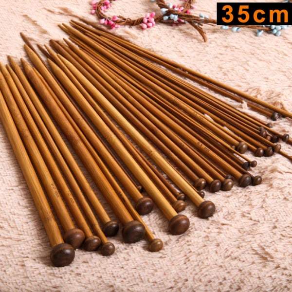 REMAKE 36 st 18 storlekar Enpunkts Kolfiber Bambu Stickor Hantverkssats 35cm