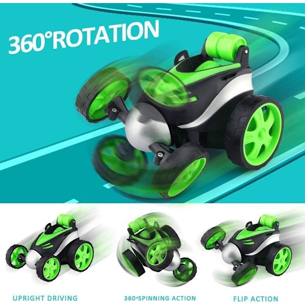 Radio-ohjattava Stunt-auto kiertää 360 astetta, 10 vuotta+