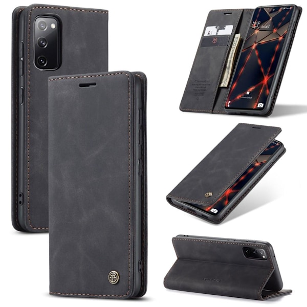 Samsung Galaxy S20 FE - CASEME Retro Etui - Sort Sort Svart Black