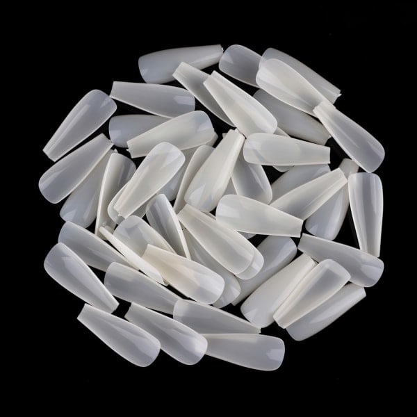 500 nageltips ballerina mjölkvit falska naglar akryltips