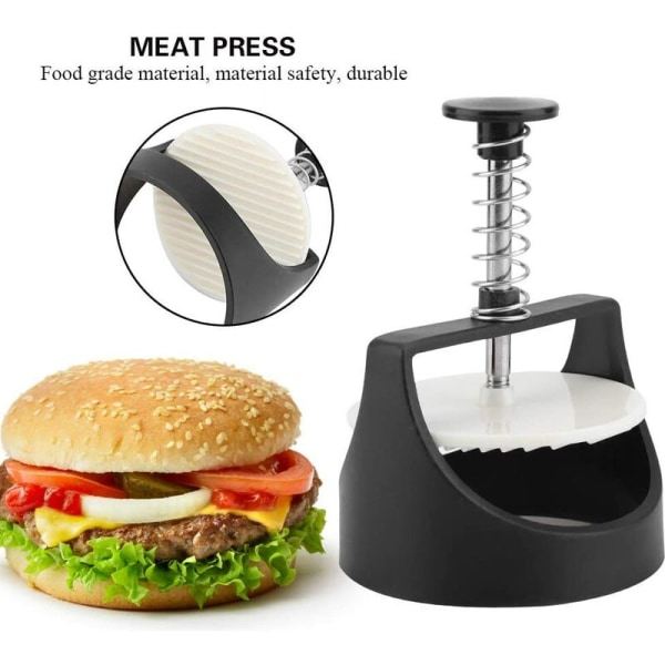 Hamburger Patty Maker - Slitesterk Hamburger Patty Maker Press i Rustfritt Stål - Burgerkjøtt Hamburgerkjøttmaker Burgerpresser for Hjem, Restaurant