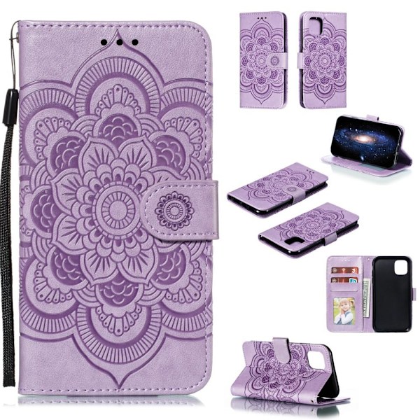 iPhone 11 - Sol Mandala Plånboksfodral - Lila