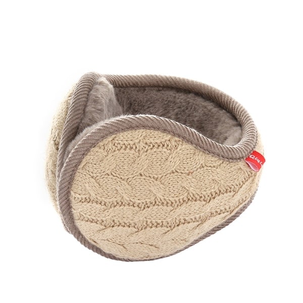 Thermal earmuffs - Winter earmuffs Classic fleece earmuffs wrapped Solid soft plush unisex khaki