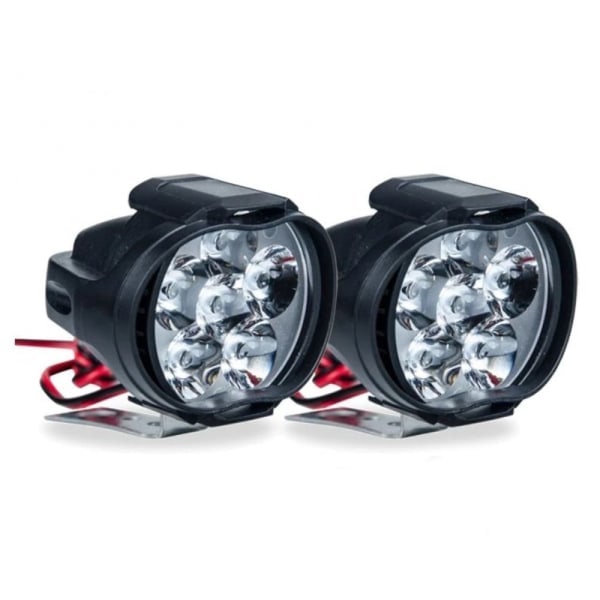 REMAKE 2 stk 6 LED Hovedlys Motorsykkel Kjørelys Spotlight