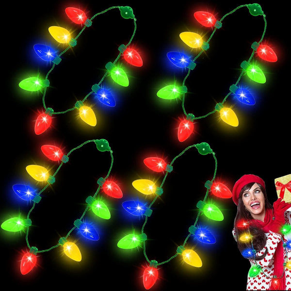 4-pak LED-lysstreng til jul, nytår og juletid