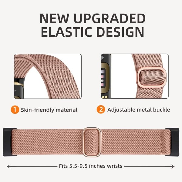 4-pack band för Fitbit Charge 5 - Mjukt andningsbart sportarmband - WELLNGS