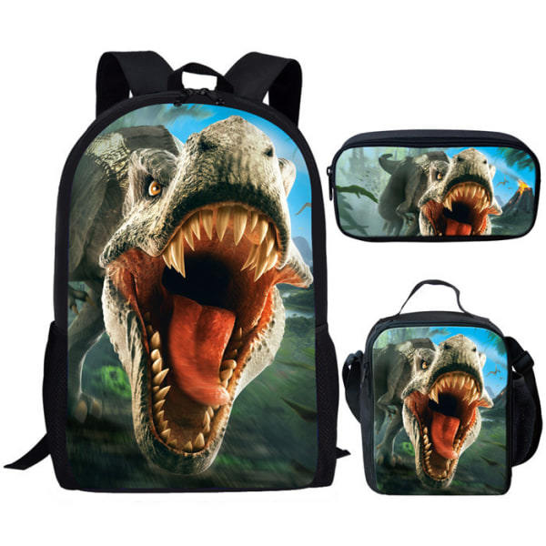Jurassic World Dinosaur Ryggsekk Jurassic World Skolesekk Lunsjpose Blyantpose (3)