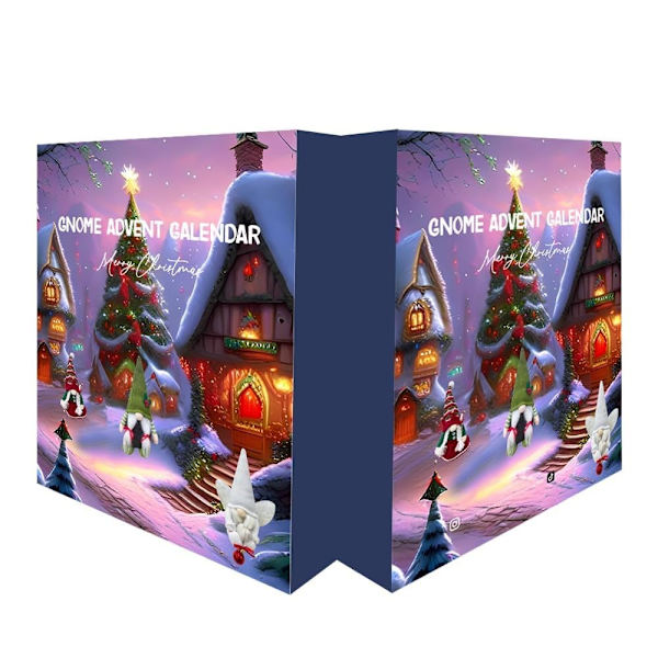 Julkalender med tomtar 2024, adventskalender 2024, 24-dagars julkalender med samlarobjekt tomtar