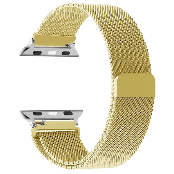 Milanese loop rem for Apple Watch 44 mm, 40 mm, 45 mm, 49 mm, 41 mm, 38 mm, 42 mm, 44 mm armbånd iWatch Series 9, 3, 6, 5 SE, 7, 8 Ultra, 2 guld guld 42mm 44mm 45mm 49mm gold