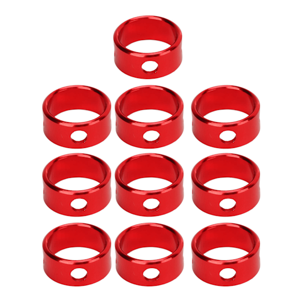 10pcs Round Tent Wind Rope Buckle Anti Slip Adjustable Aluminium Alloy Cord Tensioner for Outdoor Camping Hiking Red