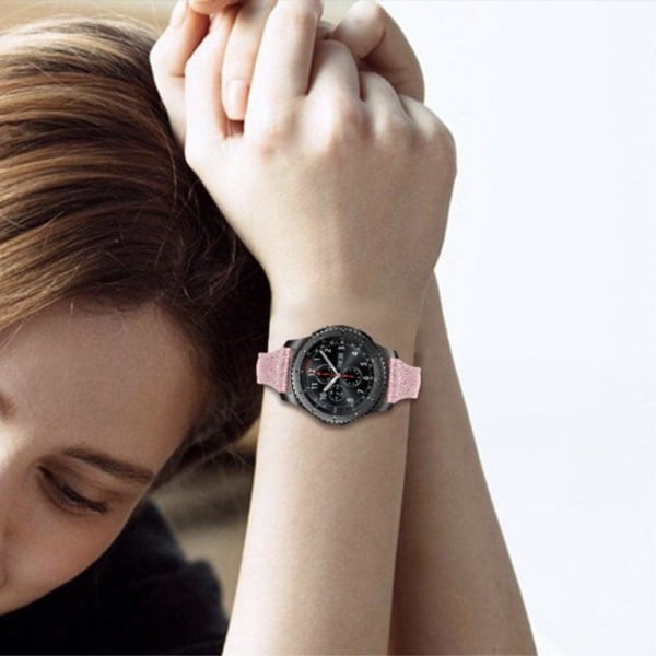Garmin Forerunner 645 / 645 Music Gradient Style Ko-läder Armbandsur - Silver / Rosa Rosa