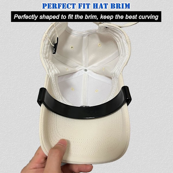 Hattbrem-bøyer, Perfekt hattbrem-formingsbånd for caps, Leveres med hattstørrelse-reduserende tape