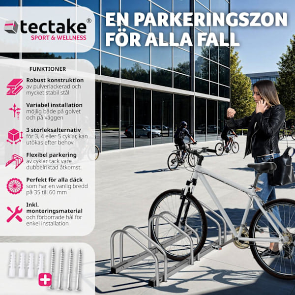 tectake Pyöräteline - 3 Hopeaa