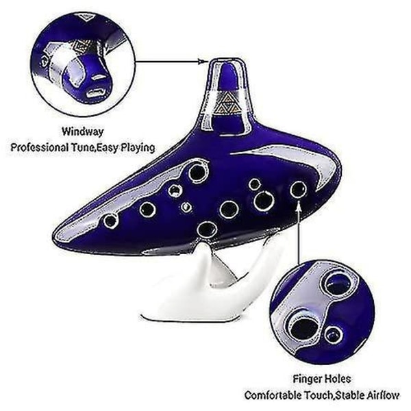 REMAKE Zelda Ocarina med Sångbok, 12-håls Alto C Zelda Ocarinas