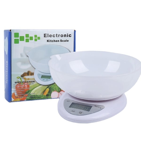 5kg/1g Köksvåg Vägningsvåg Mat Diet Postvåg Mätning LCD Elektronisk Vågskala Lämplig för Hushåll