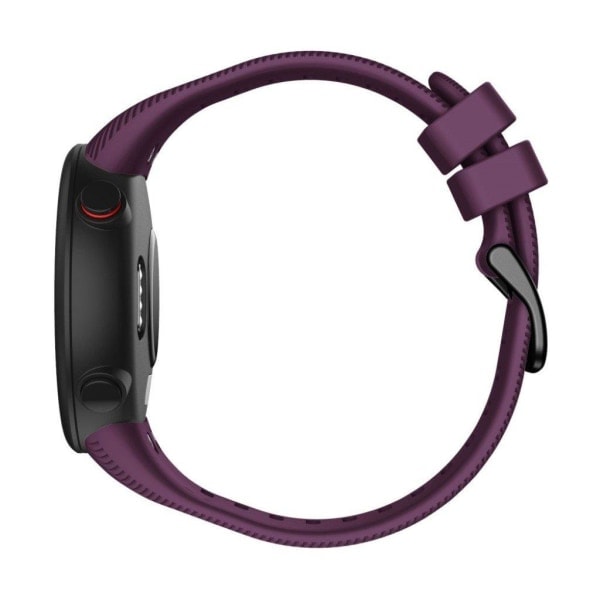 Garmin Forerunner 45S Hållbart Svart Silikonarmband med Spänne - Lila Lila