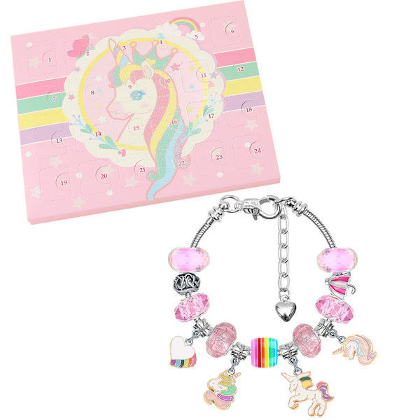 Julkalender 2023 DIY Unicorn Armband Set för Flickor