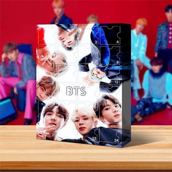REMAKE BTS Julekalender 2024 med Nøgleringefigurer 24 Dages Nedtælling Børnedekoration Legetøj Julegaver Blind Box