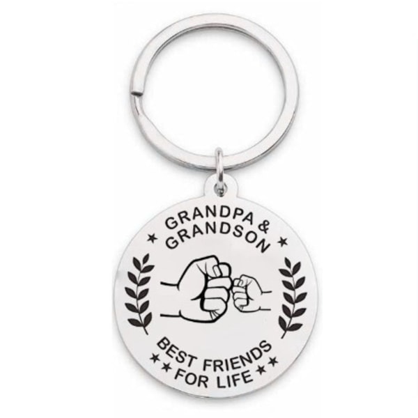 Grandfather Keychain Gifts from grandchildren for birthday Father's Day Thanksgiving Day Christmas Day