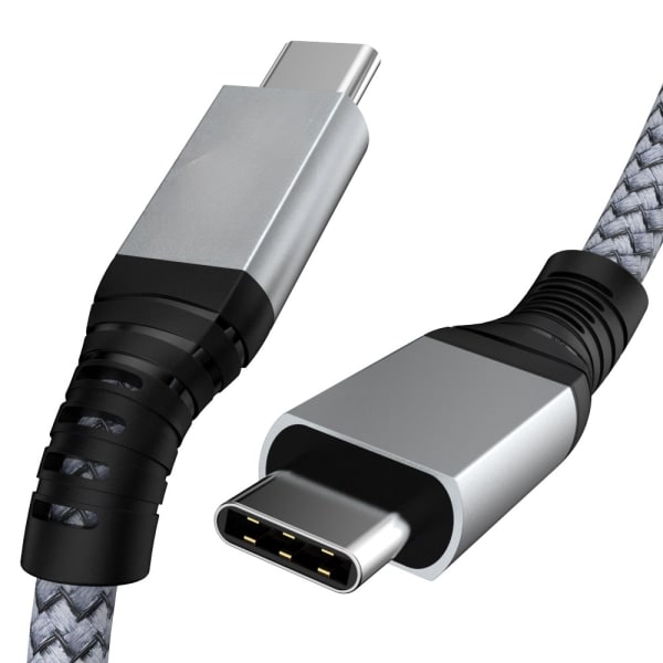 USB-C Kabel 240W USB 3.2 Kabel USB-C Han Kabel 20 Gbps Nylon Type C Opladningskabel Kompatibel med MacBook Pro 16\" Multifarvet 2m