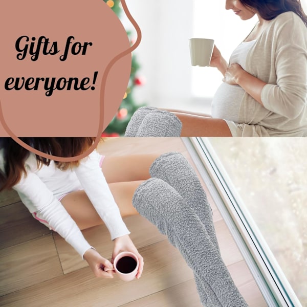 REMAKE Overknees Fluffy Socks, Cozy Socks, Plush Leg Warmers Cozy Slipper Socks Fuzzy Long Fluffy Socks