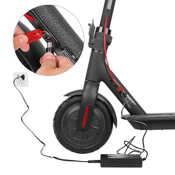 Lader til Xiaomi M365/pro/pro2/mi 3, Velegnet til Segway Ninebot Es1/es2/e22/e25 Scooter El-Scooter Adapter Opladningskabel Ac 100-240v