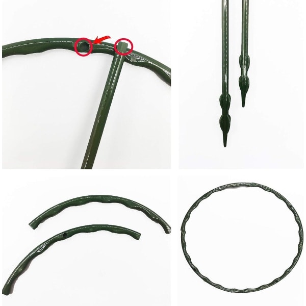Växtstöd Plant Sticks Halvrund Växtstöd Ring, Trädgård Blomma Stöd 14 St 6.3 \"x10.3 \"[C]