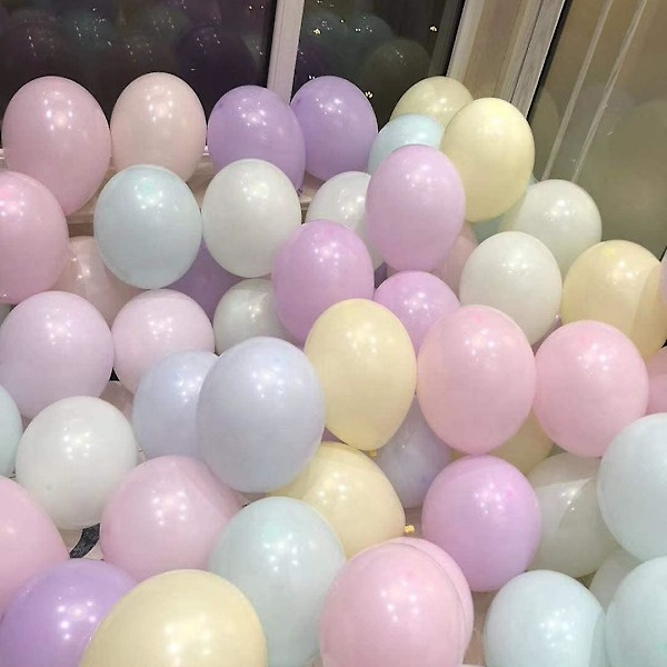 100 stk Balloner 11 Blandede Farver Sæt - 10 Tommer Macaron Farver Til Nytårsfest Julebørnefest Dekorationstilbehør Passer Til Helium O