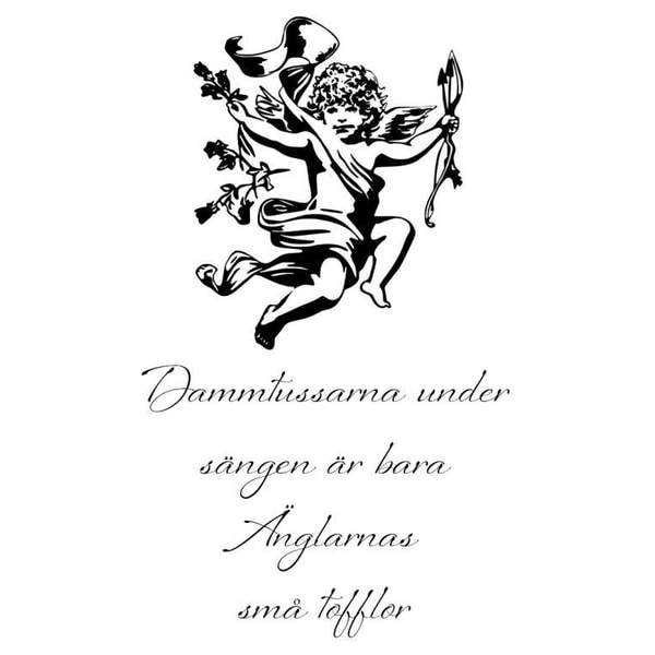 Seinäteksti/seinätarra - Dammtussarna under... musta