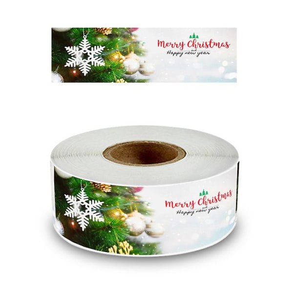 120 st/Rulle Rektangulära God Jul-klistermärken Semesterfest Presentdekoration Förslutna Kuvertklistermärken Gott Nytt År Bakmärken