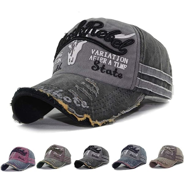REMAKE Cap Vintage-tyylinen puuvillainen lippis Unisex Kulunut Snapback Trucker Hat