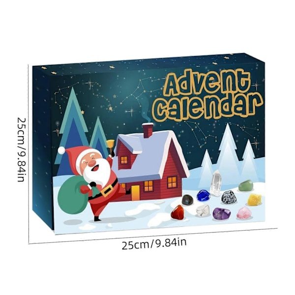 REMAKE Julekalender 2024 24 Naturlige Krystal Agat Dage Børns Julekalender 24 Dage Af Serien Jule Nedtællingskalender Advent