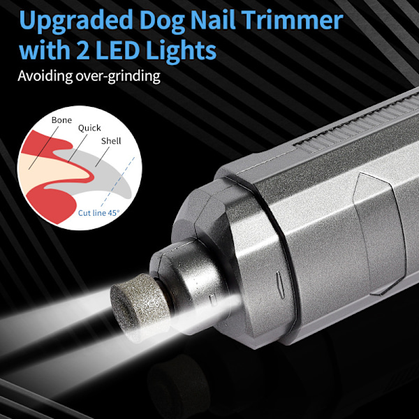 INF Stille elektrisk klosliper for hund