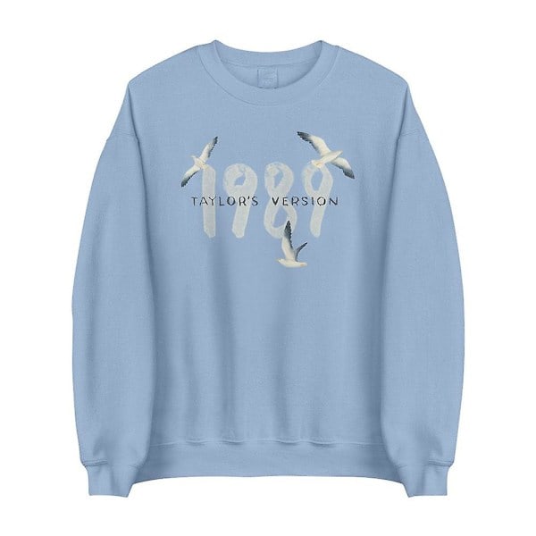 REMAKE Kvinders Taylor Swift 1989 Koncert Sweatshirt Langærmet Casual Løstsiddende Baggy Rundhals Trøje Bluser Toppe Til Swiftie Fans Gave S