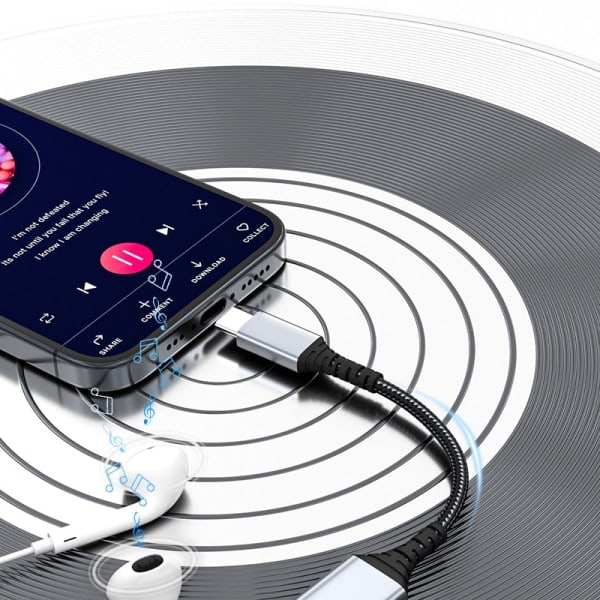 USB-C til Lightning-adapter for Apple 15-serien C hann til L hunn Grå