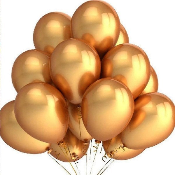 100 stk. guld perle latex balloner metalliske helium balloner til bryllup fødselsdagsfest
