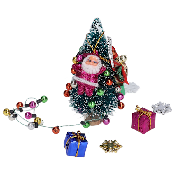 REMAKE Dukkehustre DIY Julgran Matchende Søt Håndverk Miniatyr Julepynt