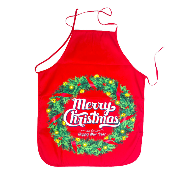 Nye juledekorasjoner Snømann trykt stoff Juleforkle Julebordsdekorasjon 80*60cm