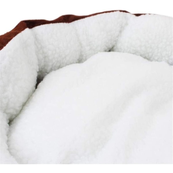 REMAKE Dyrebed for Katter og Små/Middelsstore Hunder - Kurv med Pute, Rund eller Oval Donutform, Nestende Dyrebed, Grå, 50 * 40, B