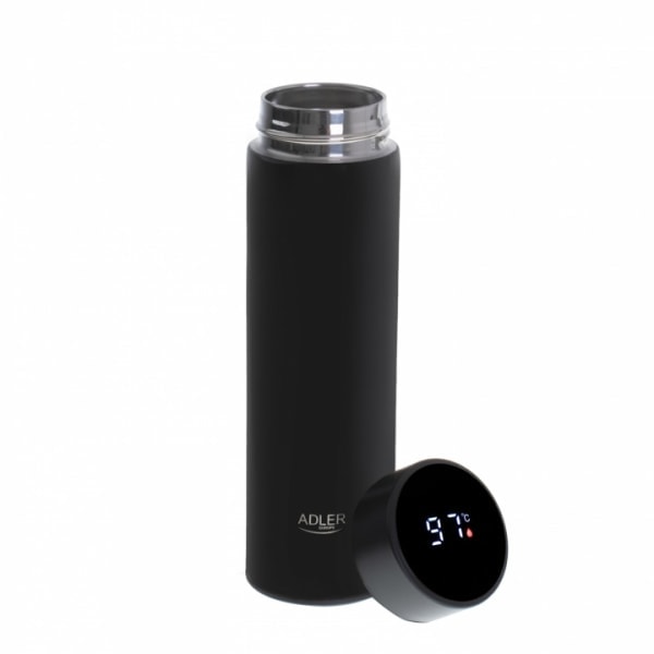 Adler AD 4506bk Termos med LED, 473ml, Svart