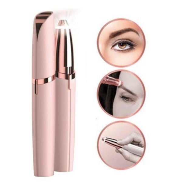 Epilator, Trimmer för ögonbryn/ansiktshår/näshår/bikini-linje Roséguld