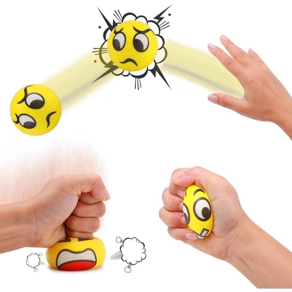 Stressbold Knucklebold Antistressbold Sjove Ansigter Softball Emoji