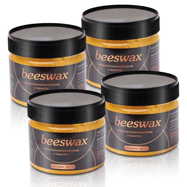 Bivax för möbler, inredning, trä, inomhus och utomhus - 4-pack