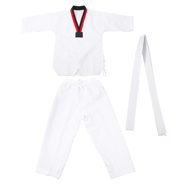 Taekwondo-dräkt i bomull, taekwondo-träningsuniform för kickboxning, kampsportsträning, randig modell XL