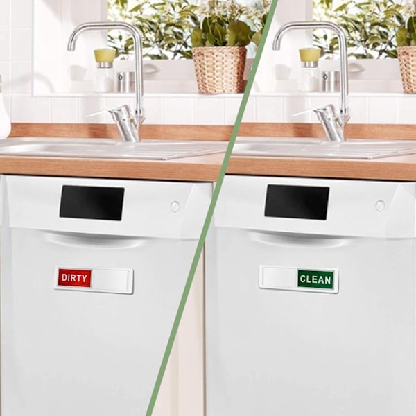 Magnet för diskmaskin CLEAN / DIRTY skylt Röd/grön