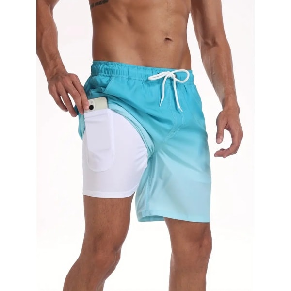 Snabbtorkande Strandshorts för Män - Elastiska, Andningsbara och Perfekta för Sommarens Utomhusaktiviteter