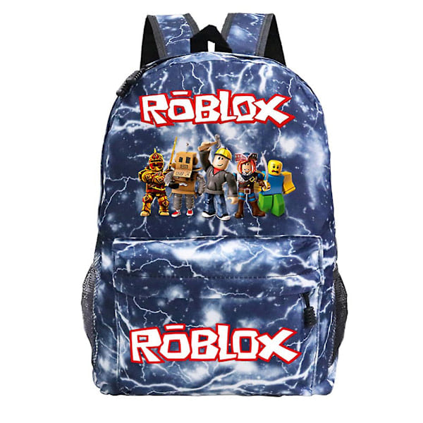Roblox Spelryggsäck Barn Pojkar Flickor Ryggsäck Skolryggsäck Bokväska Axelväska Resa Avslappnad Ryggsäck [HK] C
